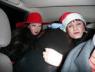 JAMEELA and IZABELA with a bag of blankets in the back of the PT CRUISER.