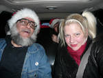 Mr. WOOD and Kristen in the front of the PT CRUISER.