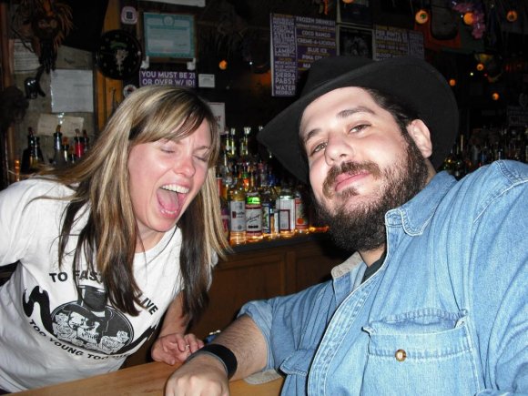 Bartender LANI FORD (STARK) laughing it up with BIG RON.