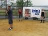 DENTON at the plate w/SANDRA  catching and TINA watching.