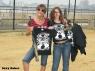 SANDRA and EILEEN show off the ROCKERS T-shirts.