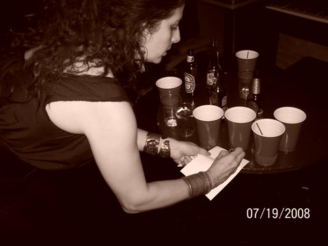 VERA signing autographs.