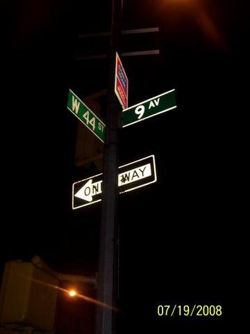 Street sign from corner of THE PRODUCER's CLUB