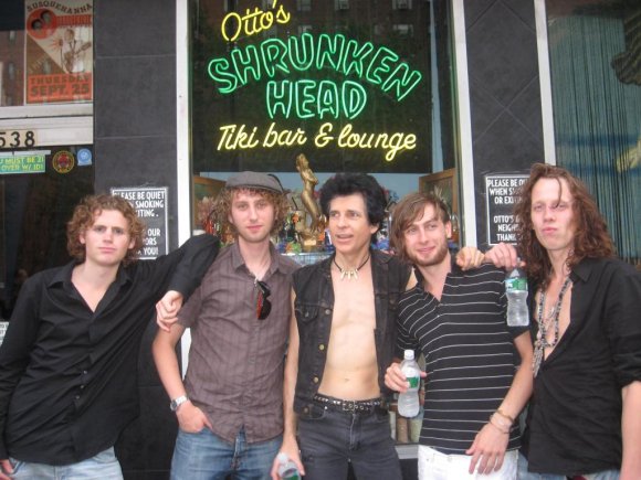 BOBBY STEELE and the BLUE SHADES outside OTTO's.