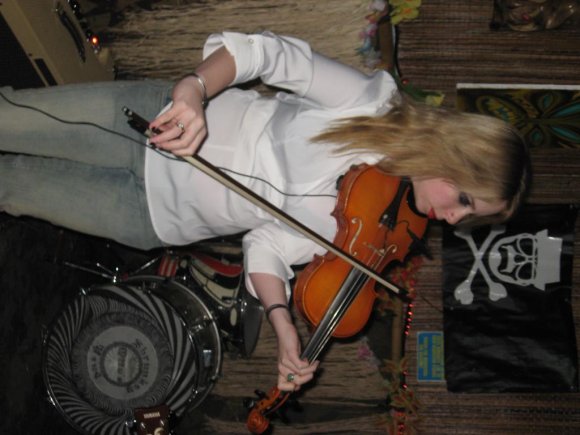 TINA on violin.