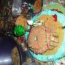 The OTTO's SHRUNKEN HEAD Holiday cake created by THE MIGHTY AFRODITE!