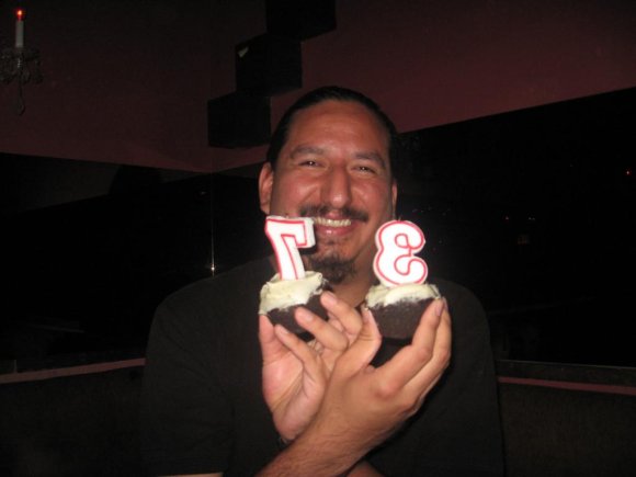 B-Day Boy DENTON LOVES his GUINESS/Chocolate cupcakes made by THE MIGHTYM AFRODITE!