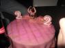 TINA's birthday cake made by "THE MIGHTY AFRODITE".  (It was cherry icing with Black Forrest chocolate with cherry fil