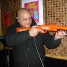 ANGEL practicing at Buck Hunter in the hope that one day he will outscore Mr. WOOD!