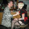 LLOYD (KAMIKAZE QUEENS/bassist) with TRINITY (KAMIKZE QUEENS/vocalist) at the bar.