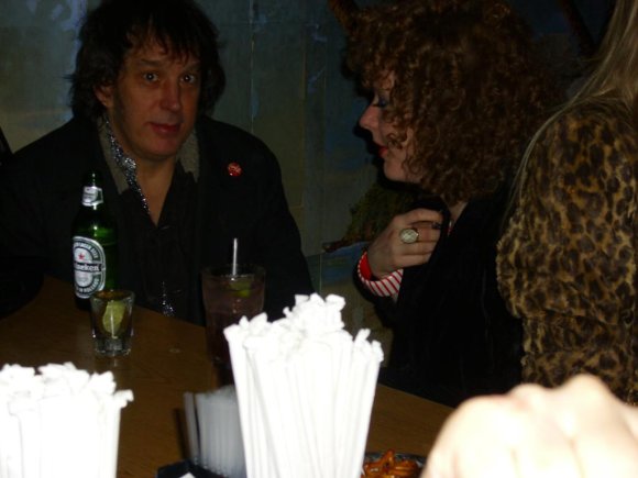 JOE VINCENT hanging at the bar with Ventriloquist, CARLA RHODES.