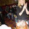 JETTE clapping after GASS blew out the candles.