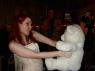 KARA dances with WHITE TEDDY.