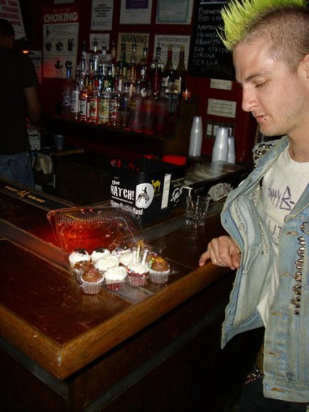 DEREK successfully blows out his candles.