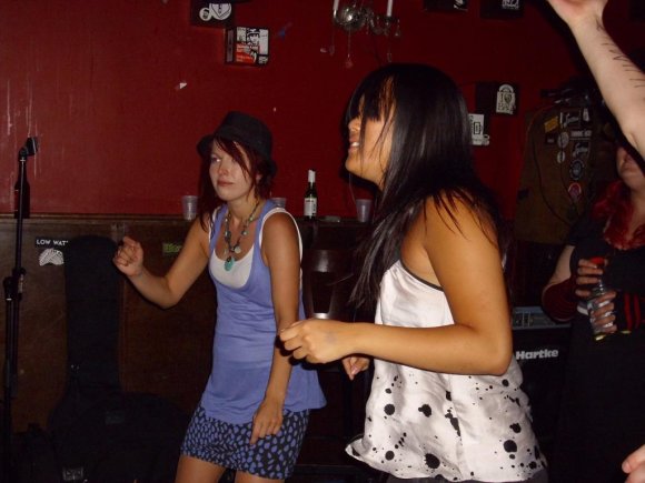 Some members of THE ODORTONES' All Girl Mosh PIT