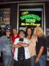 SNEW (ANDY, MARK, CURTIS and CAT) flank Mr. WOOD outside of OTTO's SHRUNKEN HEAD.