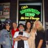 SNEW (ANDY, MARK, CURTIS and CAT) flank Mr. WOOD outside of OTTO's SHRUNKEN HEAD.