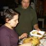 SARAH and TODD making to-go packs.