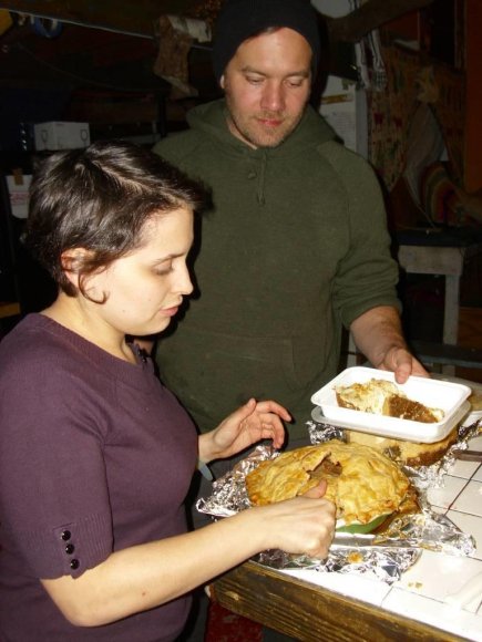 SARAH and TODD making to-go packs.