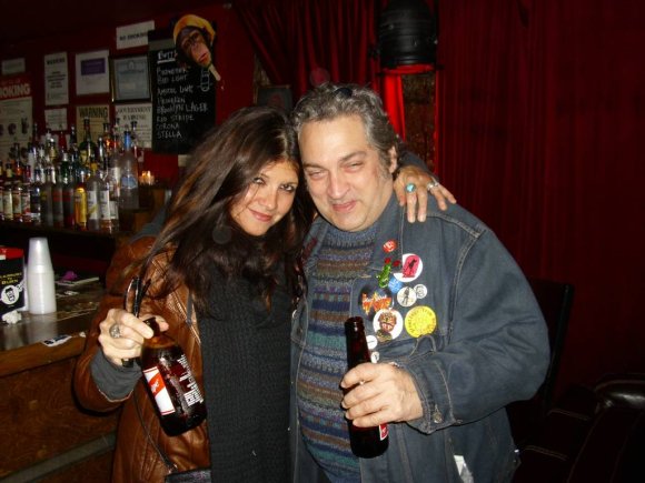 DAVA and CRAZY GLENN hanging by the bar.