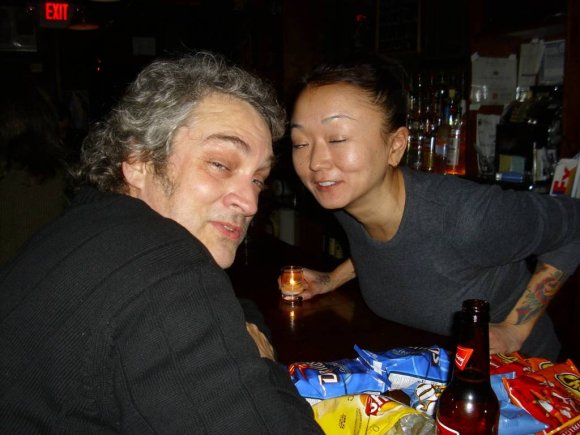 CRAZY GLENN WERNIG (NY WASTE) and Bartender LAURA.