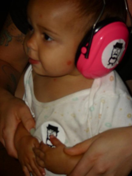 DANCING BABY with FRANK WOOD ear protectors!