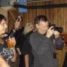 PAUL RACHMAN (AMERICAN HARDCORE, LOST ROCKERS) taking stills of LIGHTNING RAIDERS for LOST ROCKERS movie/book.