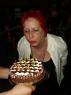 WENDY HUGHES (Birthday Girl) blows out the candles!