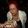 WENDY HUGHES (Birthday Girl) blows out the candles!