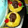 THE MIGHTY AFRODITE also designed the accompanying OTTO's SHRUNKEN HEAD Cupcakes!