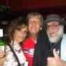 BARRIE MASTERS (EDDIE & THE HOT RODS) and Mr. WOOD hanging with BARRIE's wife!