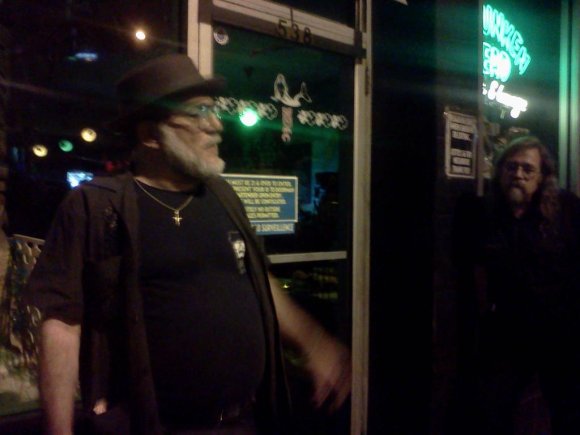 Mr. WOOD getting a cigar break before hitting the stage with FRANK WOOD & HIS NYC ALL-STARS BAND!