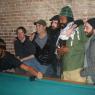 The I'n'I MLD ALL STARS hanging out by the pool (table) before their set!