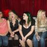 BLONDE ROCSTARS LYNNE VON (CARVELS) and SEAN YSEULT (WHITE ZOMBIE) hanging out with friends, JACKIE and AMBER!!