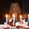 LAURIE preparing to Blow Out the Candles on the Birthday Cupcakes!