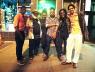 J. K., Mr, WOOD, CHRISTINA, MENES, RAJIV and ASIM hanging outside of OTTO's after the BLAK DIAMONDS set!