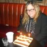 COLLEEN WHITAKER gets ready to blow out the candles on her Birthday Cake!