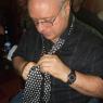 ALAN putting on his Birthday Tie!