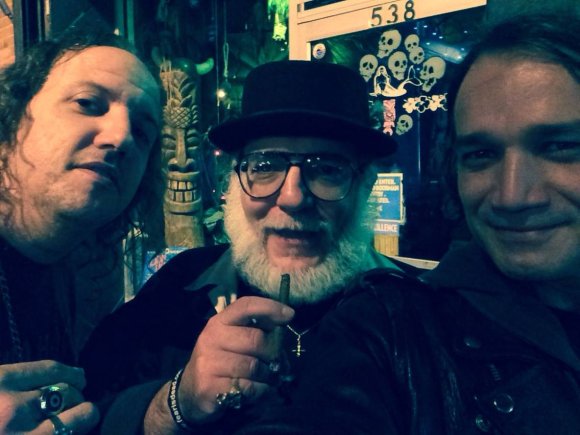 BRIAN KELLY, Mr. WOOD and COSMIC RAY hanging outside of OTTO's SHRUNKENHEAD!