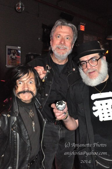 SHLOCK Horror Movie Actors JOHN LINK and EDWARD X. YOUNG with FRANK WOOD and his Cup Cake!