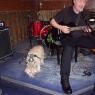 ANDREW's dog joined him for a few tunes!