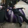 Mr. WOOD relaxing outside ROSELA's Thanksgiving Party