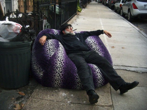 Mr. WOOD relaxing outside ROSELA's Thanksgiving Party